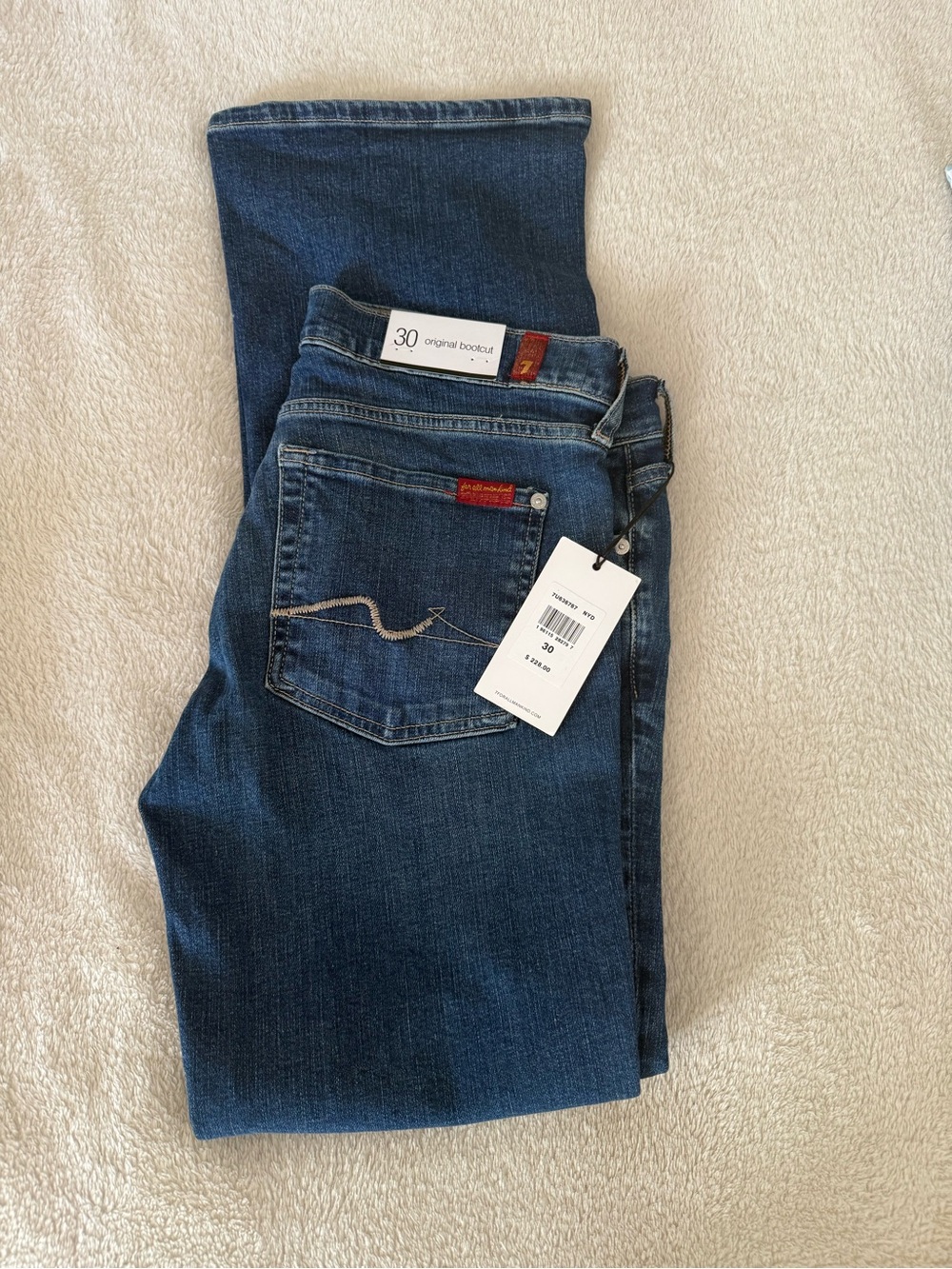 7 For All Mankind Women’s Deep Blue Bootcut Jeans